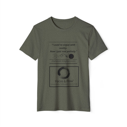 Copy of Staring Mindfulness Tee: Recycled Organic Unisex T-Shirt, Gift for Yogis, Eco-Friendly Shirt, Meditation Wear, Relaxation Outfit