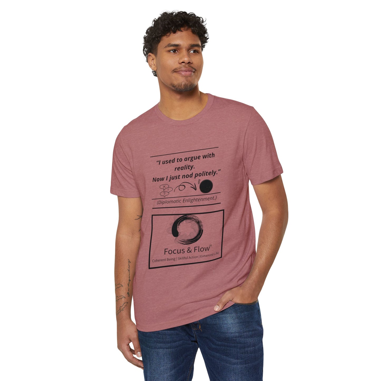 Copy of Staring Mindfulness Tee: Recycled Organic Unisex T-Shirt, Gift for Yogis, Eco-Friendly Shirt, Meditation Wear, Relaxation Outfit