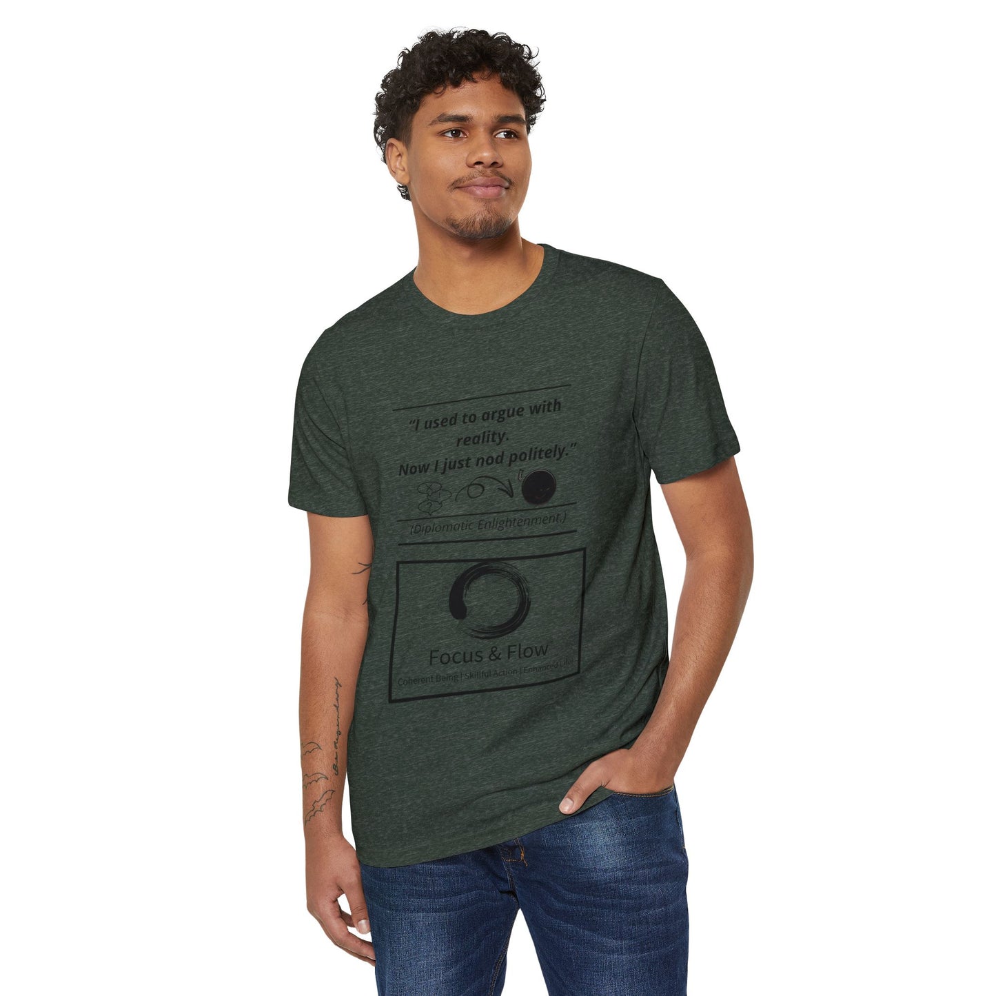 Copy of Staring Mindfulness Tee: Recycled Organic Unisex T-Shirt, Gift for Yogis, Eco-Friendly Shirt, Meditation Wear, Relaxation Outfit
