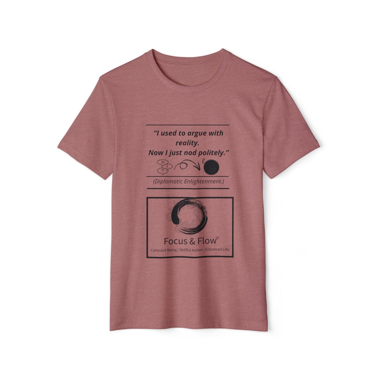 Copy of Staring Mindfulness Tee: Recycled Organic Unisex T-Shirt, Gift for Yogis, Eco-Friendly Shirt, Meditation Wear, Relaxation Outfit