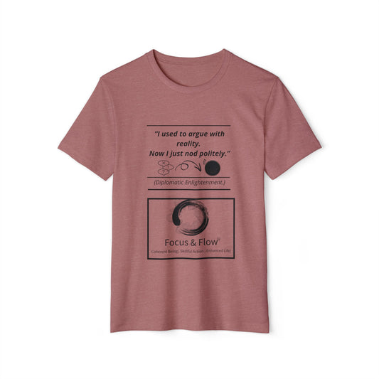 Copy of Staring Mindfulness Tee: Recycled Organic Unisex T-Shirt, Gift for Yogis, Eco-Friendly Shirt, Meditation Wear, Relaxation Outfit